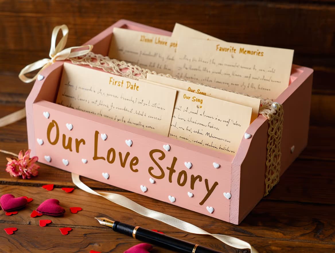 "Love Story" Recipe Card Box
